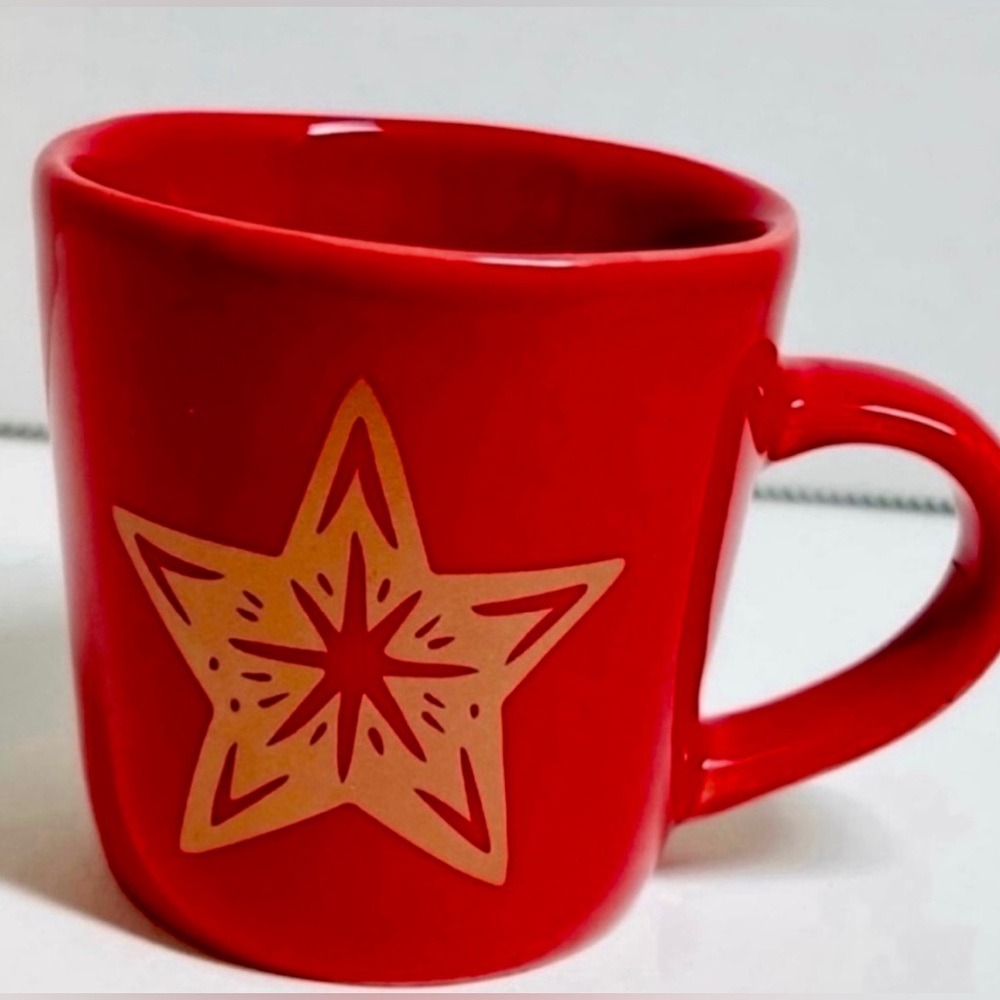 (BRAND NEW) VINTAGE STARBUCKS 2018 RED STAR ESPRESSO COFFEE MUG (3 OZ)